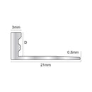 Tegelprofiel Vierkant Zandkleur Aluminium 10 mm 270 cm ESA107.425 by Genesis