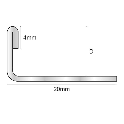 Tegelprofiel Recht Roestvrij Staal Mat Zwart 10 mm 270 cm ESS107.117 by Genesis