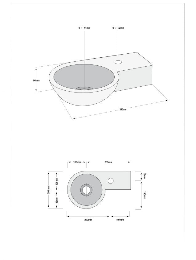 Complete Fonteinset Tomas met Kruiskop Kraan en Afvoerset by L'Aqua®