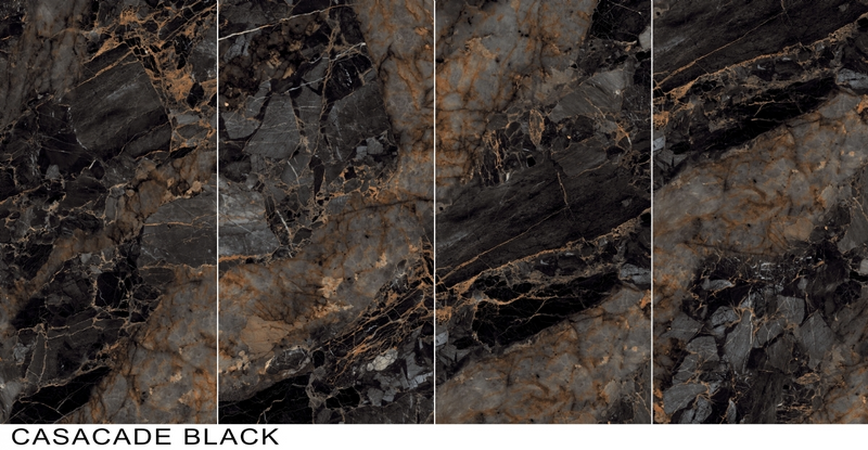 Vloertegel Cascade Black 80x160 cm