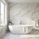 Vloertegel Calacatta Jade Wit 60x120 cm Rechthoek – Porselein Hoogglans Gerectificeerd – Marmerlook met Grijze Adering