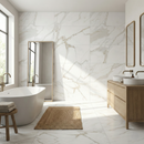 Vloertegel Calacatta Jade Wit 60x120 cm Rechthoek – Mat Gerectificeerd – Marmerlook met Grijze Adering