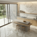 Vloertegel Calacatta Jade Wit 80x160 cm Rechthoek – Hoogglans Gerectificeerd – Marmerlook met Grijze Adering