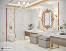 Floor Tile Calacatta Marmi White 60x60 cm Square – Porcelain Matt Rectified – Marble Look White