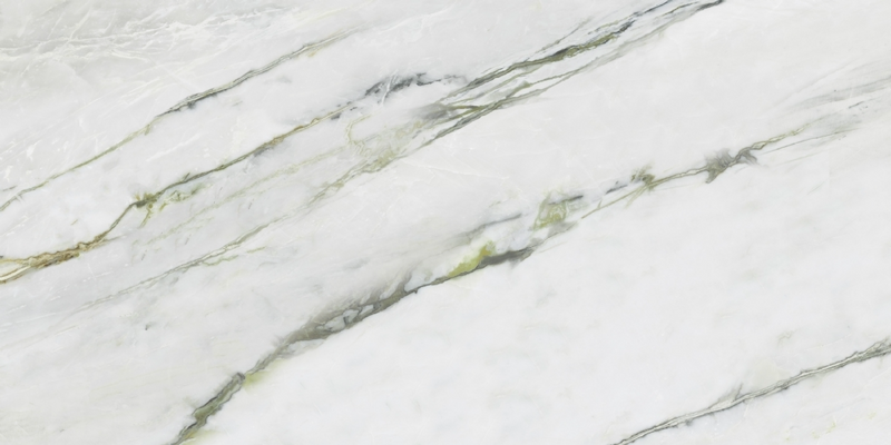 Vloertegel Calacatta Verde Mat Carved 60x120 cm Rechthoek – Keramiek Gerectificeerd – Marmerlook Glanzende Aderen