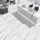 Vloertegel Calacatta Verde Mat Carved 60x120 cm Rechthoek – Keramiek Gerectificeerd – Marmerlook Glanzende Aderen