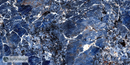 Vloertegel Galaxy Blue 60x120 cm Rechthoek - Porselein Hoogglans Gerectificeerd - Marmerlook Diep Blauw