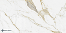 Vloertegel Gold Calacatta Wit 60x120 cm Rechthoek – Porselein Lappato Gerectificeerd – Marmerlook