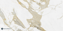 Vloertegel Gold Calacatta Wit 60x120 cm Rechthoek – Porselein Lappato Gerectificeerd – Marmerlook