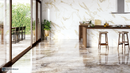 Vloertegel Gold Calacatta Wit 60x120 cm Rechthoek – Porselein Lappato Gerectificeerd – Marmerlook