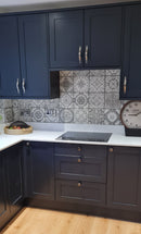 Vloertegel Nikea Sephia Grey 20x20 cm Vierkant - Porselein Mat - Victoriaanse & Marokkaanse Patroontegel R10