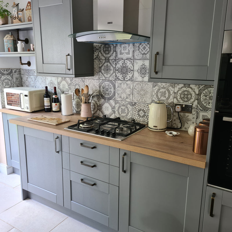 Vloertegel Nikea Sephia Grey 20x20 cm Vierkant - Porselein Mat - Victoriaanse & Marokkaanse Patroontegel R10