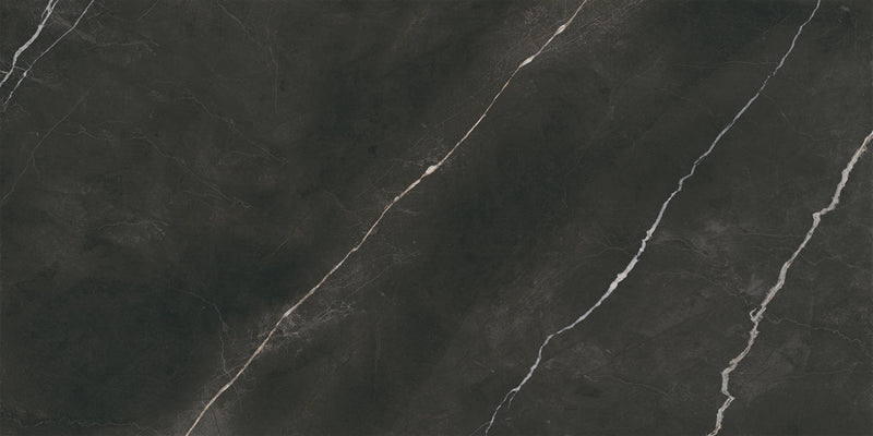 Vloertegel Quasar Zwart 60x120 cm Rechthoek – Porselein Mat Vorstbestendig – Marmerlook Diepzwart