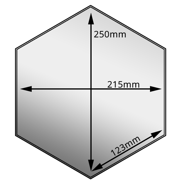 Vloertegel Stream Black Hexa 20x20 cm