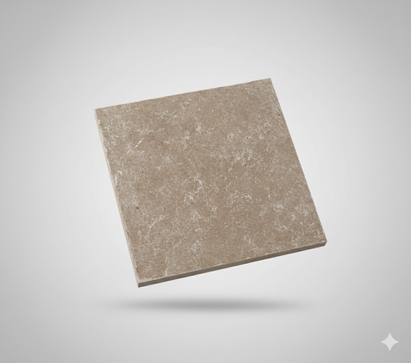 Vloertegel Travertino Noce 30,5x30,5 cm Vierkant – Natuursteen Mat Natuurlijk – Travertino Look Warme Walnotentint