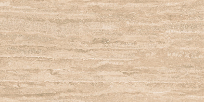 Vloertegel Travertino Roma Sand 60x120 cm Porselein Polished – Zandkleur Marmerachtig