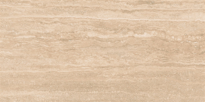 Vloertegel Travertino Roma Sand 60x120 cm Porselein Polished – Zandkleur Marmerachtig