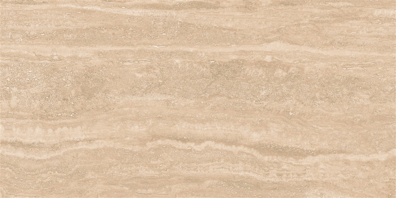 Vloertegel Travertino Roma Sand 60x120 cm Porselein Polished – Zandkleur Marmerachtig