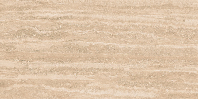 Vloertegel Travertino Roma Sand 60x120 cm Porselein Polished – Zandkleur Marmerachtig