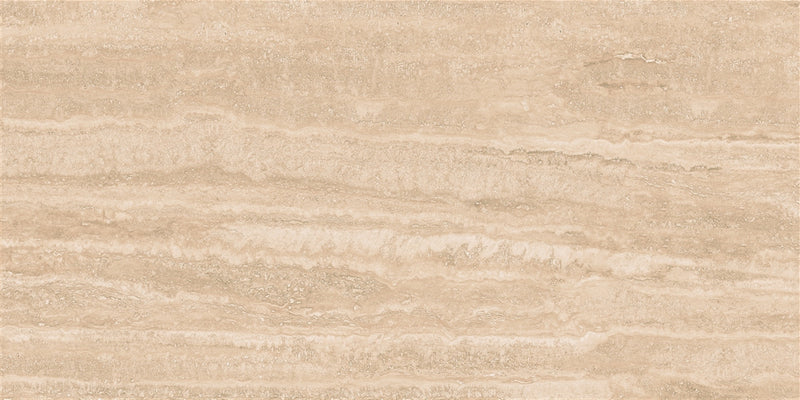 Vloertegel Travertino Roma Sand 60x120 cm Porselein Polished – Zandkleur Marmerachtig