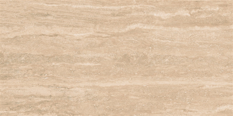 Vloertegel Travertino Roma Sand 60x120 cm Porselein Polished – Zandkleur Marmerachtig