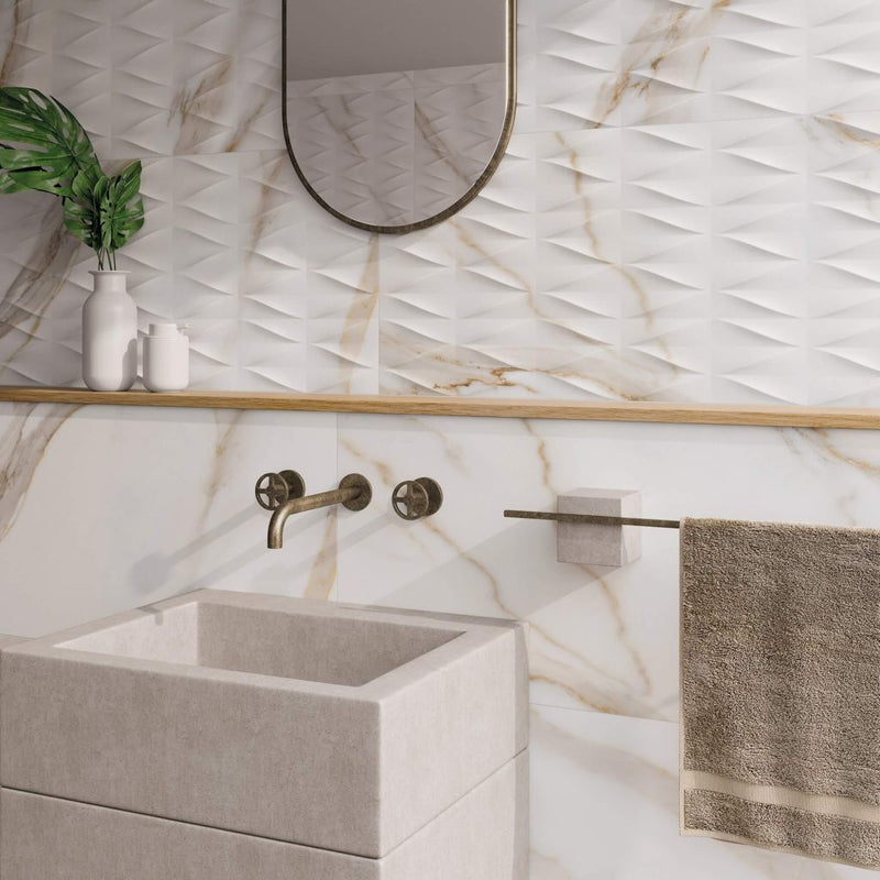 Vloertegel Verona Calacatta Gold K1 32x62,5 cm