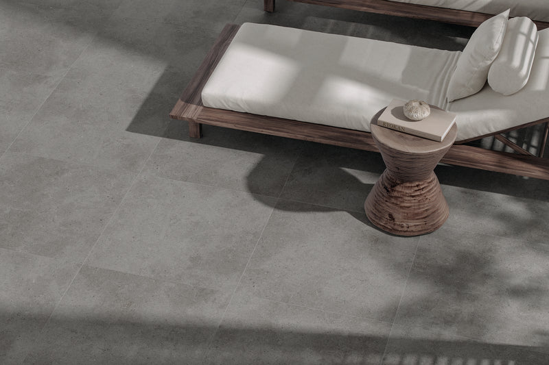 Vloertegel Ecoliving Dark Grey 59x59 cm 1,39 M2