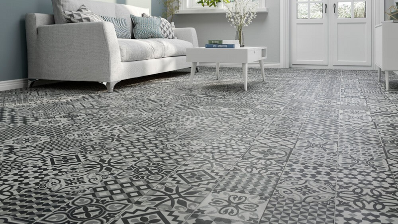 Vloertegel Heritage Black 33x33 cm