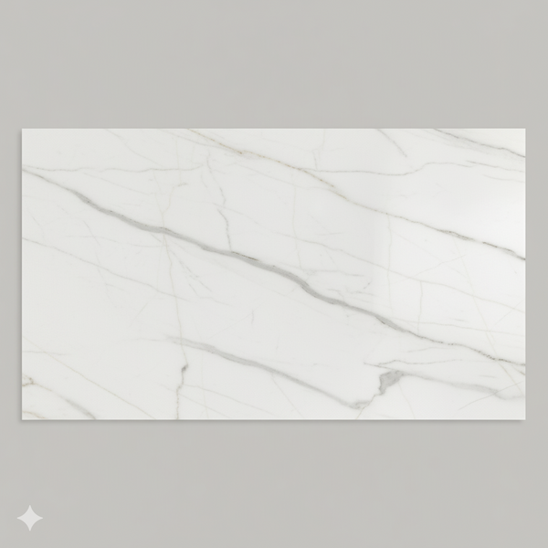 Vloertegel Royal Marm Stone White 60x120 cm polished gerectificeerd