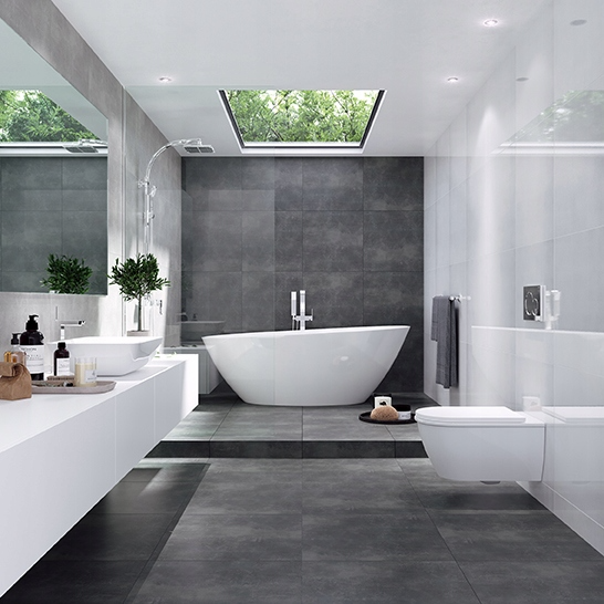 Vloertegel Stark Graphite 60x60 cm rect