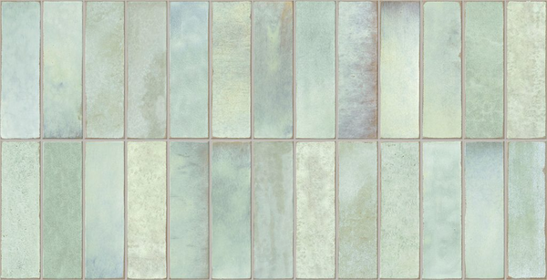 Wandtegel Deco Artis Salvia 32x62,5 cm Rechthoek – Porselein Glans – Waterverf Effecten