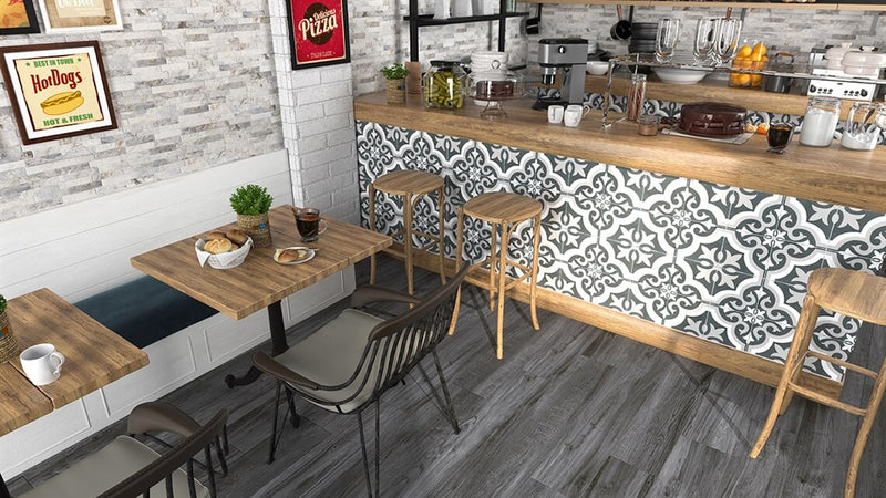 Wandtegel Farilya Beton 25x45 cm Rechthoek – Porselein Mat Interlocking – Steenlook Grijs