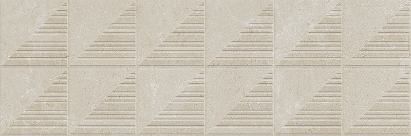 Wandtegel Hauteville Carved Cream Decor 25x75 cm