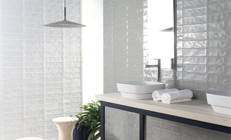 Wandtegel Mallorca White 7,5x30 cm Rechthoek Glans – Mediterrane Artisanale Look