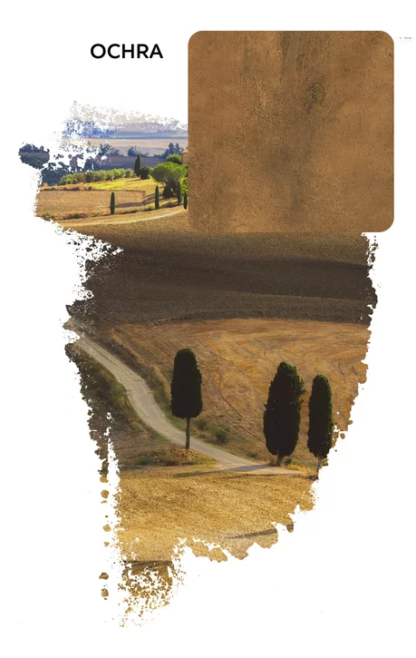 Wandtegel Monpelli Ochra Mix 6,5x29,8 cm Rechthoek – Keramiek Glans Gerectificeerd – Aardse Ochertinten