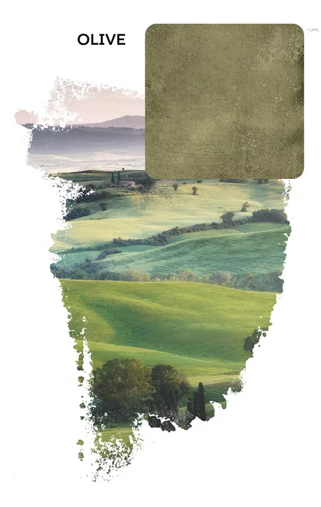 Wandtegel Monpelli Olive Mix 6,5x29,8 cm Rechthoek – Keramiek Glans Gerectificeerd – Olijfgroene Tinten