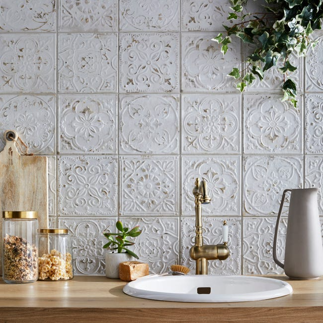 Wandtegel Victoria White 20x20 cm