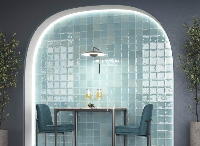 Wandtegel Zellige Mint 12x12 cm by Mayolica