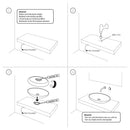 Keramische waskom mat Goud by Rond 36x36x12 cm by L'Aqua®