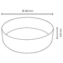 Keramische waskom mat Goud by Rond 36x36x12 cm by L'Aqua®