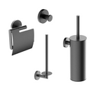 Wiesbaden Alonzo Toiletaccessoireset Gunmetal PVD 4-delig – Wandmontage