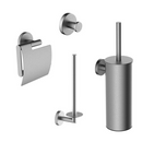 Wiesbaden Alonzo Toilet Accessory Set Stainless Steel Brushed 4-piece – Wall Mount