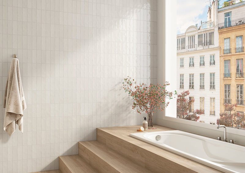 Wandtegel Nolita Blanco 6,5x20 cm Porselein Glans – Helder Wit