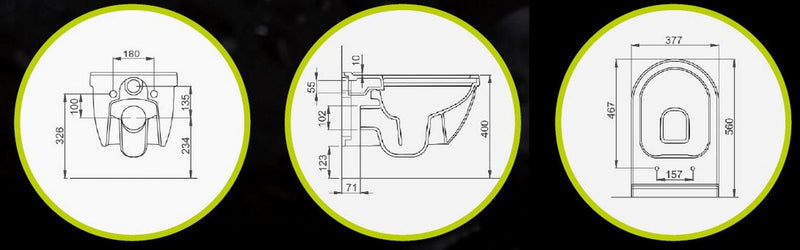 Hangtoilet Terra wall-hung WC met Soft close toiletzitting -