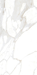 Vloertegel Calacatta Jade Wit 80x160 cm Rechthoek – Hoogglans Gerectificeerd – Marmerlook met Grijze Adering