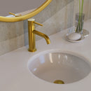 Sirio Basin Mixer Tap 16.5cm Height Brushed Gold