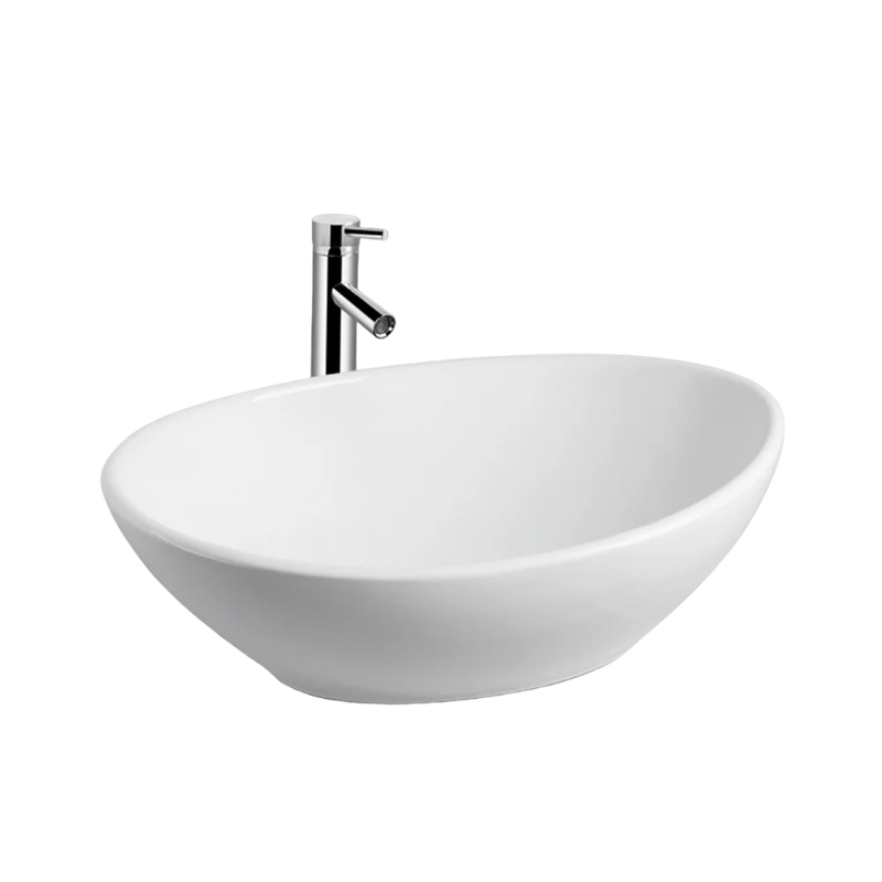 Keramische waskom wit Ovaal 40,5 x 33 x 14,5 cm - Waskommen