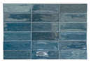 Wandtegel Calpe Blue 5x15 cm glans
