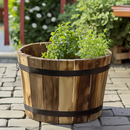 Ronde plantenbak S Kuip Lignum Acacia FSC 37 x 26 cm Naturel