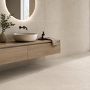 New Tiles Botticelli Sabbia 100 x 100 cm bij wastafel